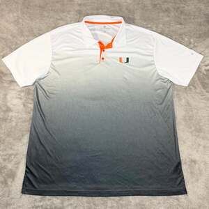 Colosseum University of Miami Hurricanes Magic II Ombre Gradient Polo Shirt 3XL